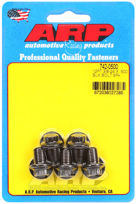ARP 3/8in-24 x .500 UHL 12pt Black Oxide Bolts (5/pkg)
