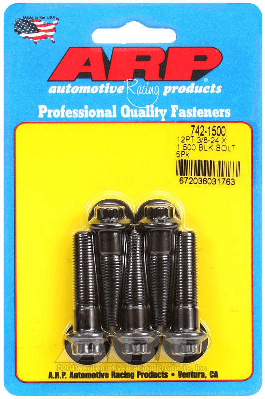 3/8-24 X 1.500 BLK 3/812PT 5PK