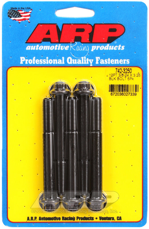 3/8-24 X 3.250 BLK 3/812PT 5PK