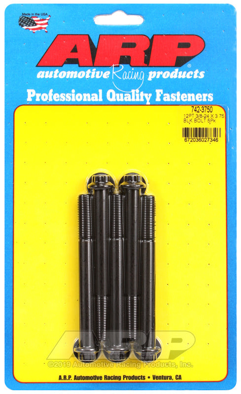 3/8-24 X 3.750 BLK 3/812PT 5PK