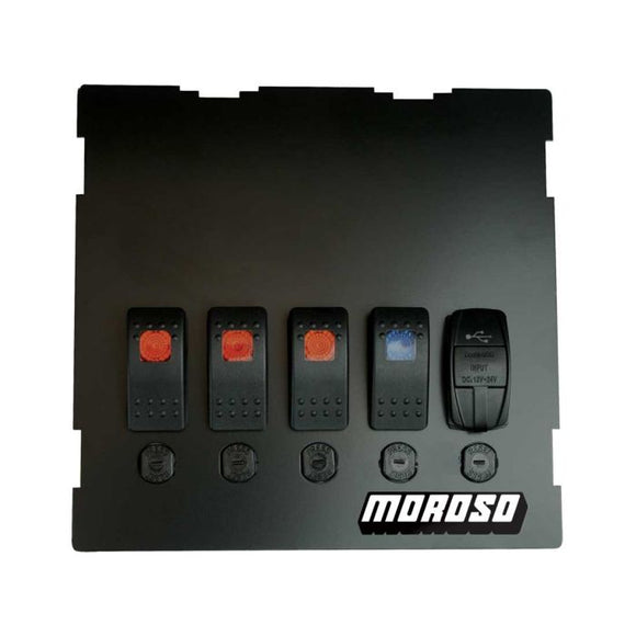 Moroso 99-04 Mazda Miata NB Radio/HVAC Pocket Block Off Plate With Switches