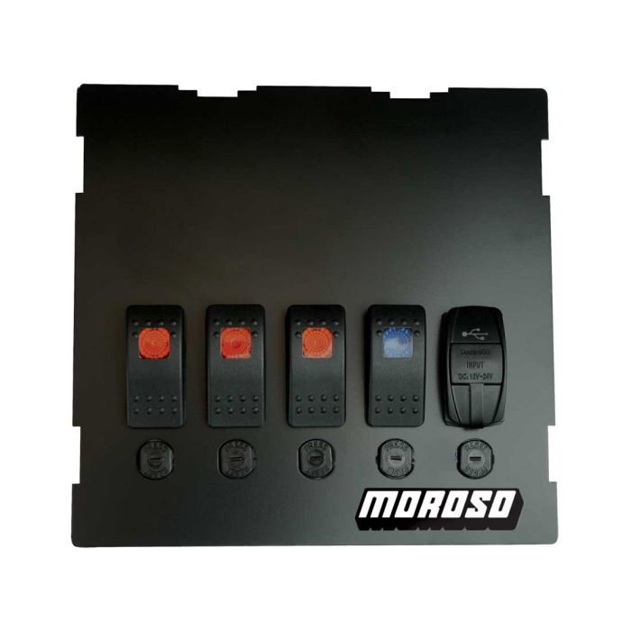 Moroso 99-04 Mazda Miata NB Radio/HVAC Pocket Block Off Plate With Switches
