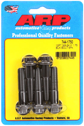 3/8-24 X 1.750 BLK 12PT 5PK