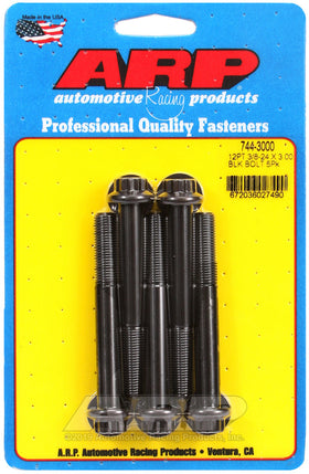 3/8-24 X 3.000 BLK 12PT 5PK