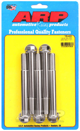 1/2-20 X 4.500 SS HEX 5PK