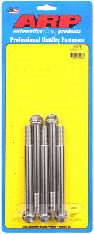 1/2-20 X 5.500 SS HEX 5PK
