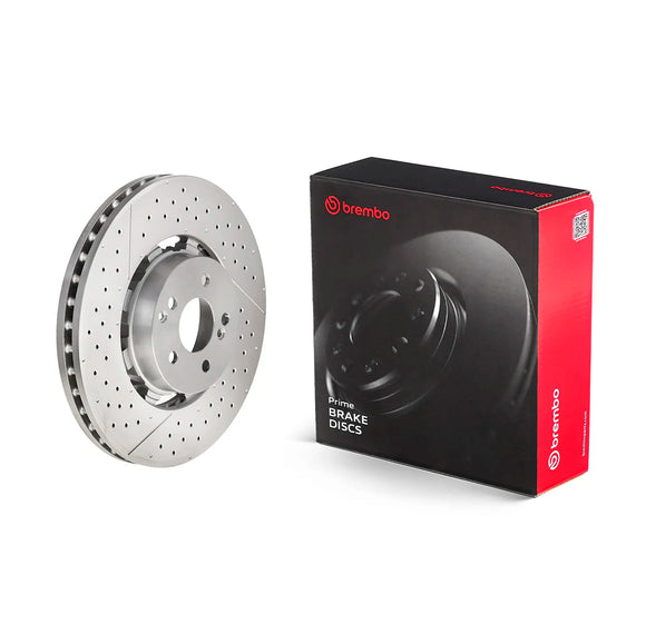 Brembo 17-22 Porsche 718 Boxster/718 Cayman/09-16 Porsche 911 Front Right Drilled UV Coated Rotor A2124210512