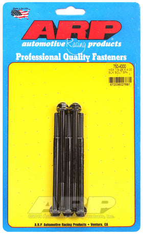 1/4-20 X 4.000 BLK HEX 5PK
