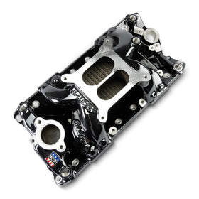 Edelbrock Chevy Small Block Performer RPM AIR-Gap Intake Manifold Black Plasma Finish - 0