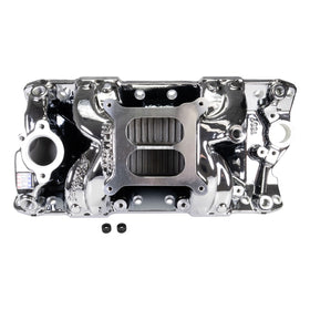 Edelbrock Intake Manifold - Small Block Chevy - RPM Air Gap - Chrome Plasma Coated