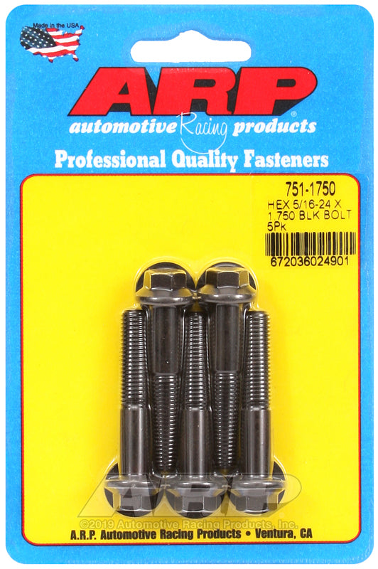 ARP 5/16-24 in. RH Thread, 1.750 in Hex Head Bolts - Set of 5