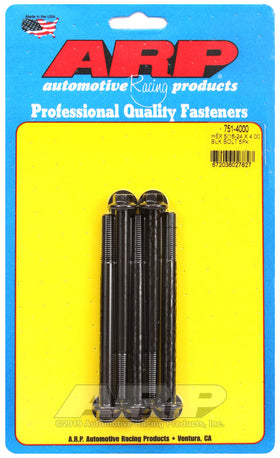 5/16-24 X 4.000 BLK HEX 5PK
