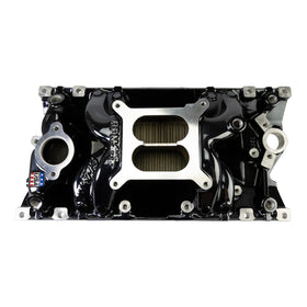 Edelbrock RPM Air-Gap Manifold for Small-Block Chevy Vortec, Black Plasma Finish