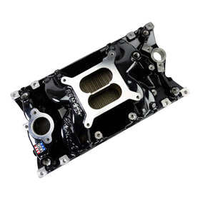 Edelbrock RPM Air-Gap Manifold for Small-Block Chevy Vortec, Black Plasma Finish - 0