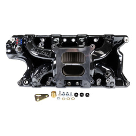 Edelbrock RPM Air-Gap Intake Manifold for Small-Block Ford, Black Plasma Finish