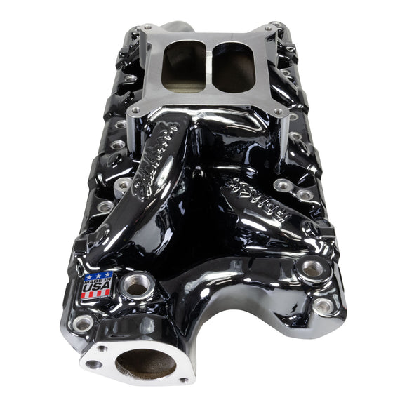 Edelbrock RPM Air-Gap Intake Manifold for Small-Block Ford, Black Plasma Finish