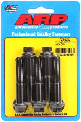 7/16-20 X 2.250 BLK HEX 5PK