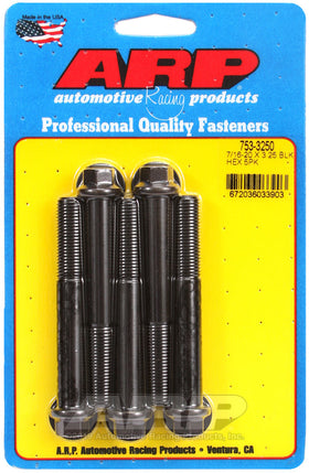 7/16-20 X 3.250 BLK HEX 5PK