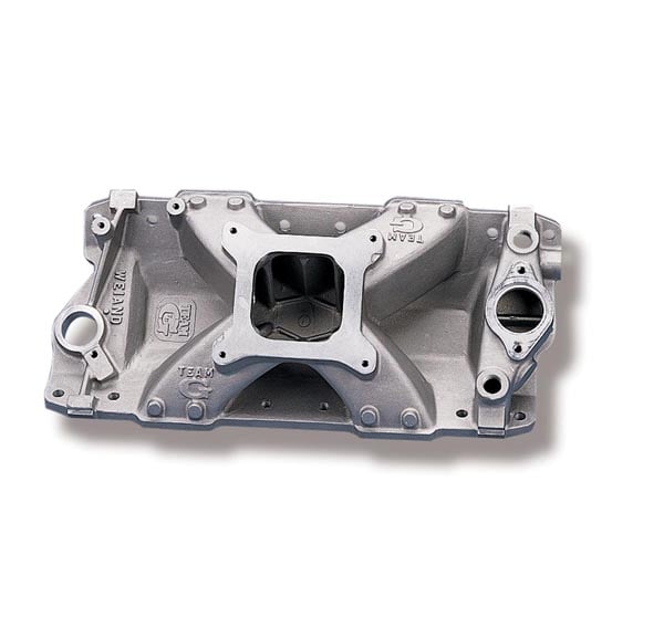 WEIAND MANIFOLD. SBC EARLY SP SQ