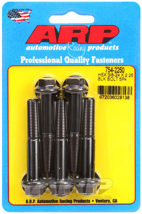 3/8-24 X 2.250 BLK HEX 5PK