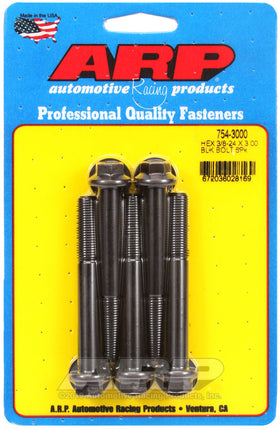 3/8-24 X 3.000 BLK HEX 5PK
