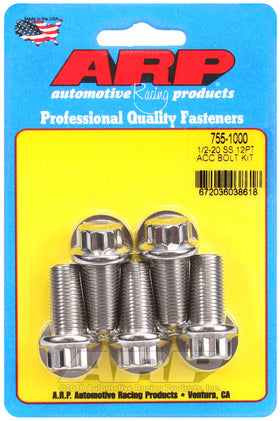 1/2-20 X 1.000 SS 12PT 5PK