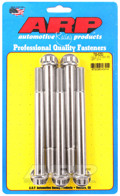 1/2-20 X 5.250 SS 12PT 5PK