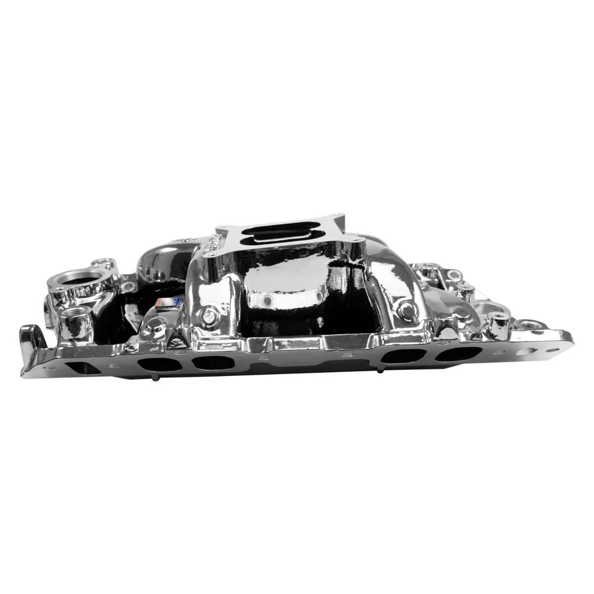 EDELBROCK RPM Air-Gap Intake Manifold for Big-Block Chevy Oval Port, Chrome Plasma Finish - 0