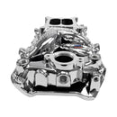 EDELBROCK RPM Air-Gap Intake Manifold for Big-Block Chevy Oval Port, Chrome Plasma Finish-4