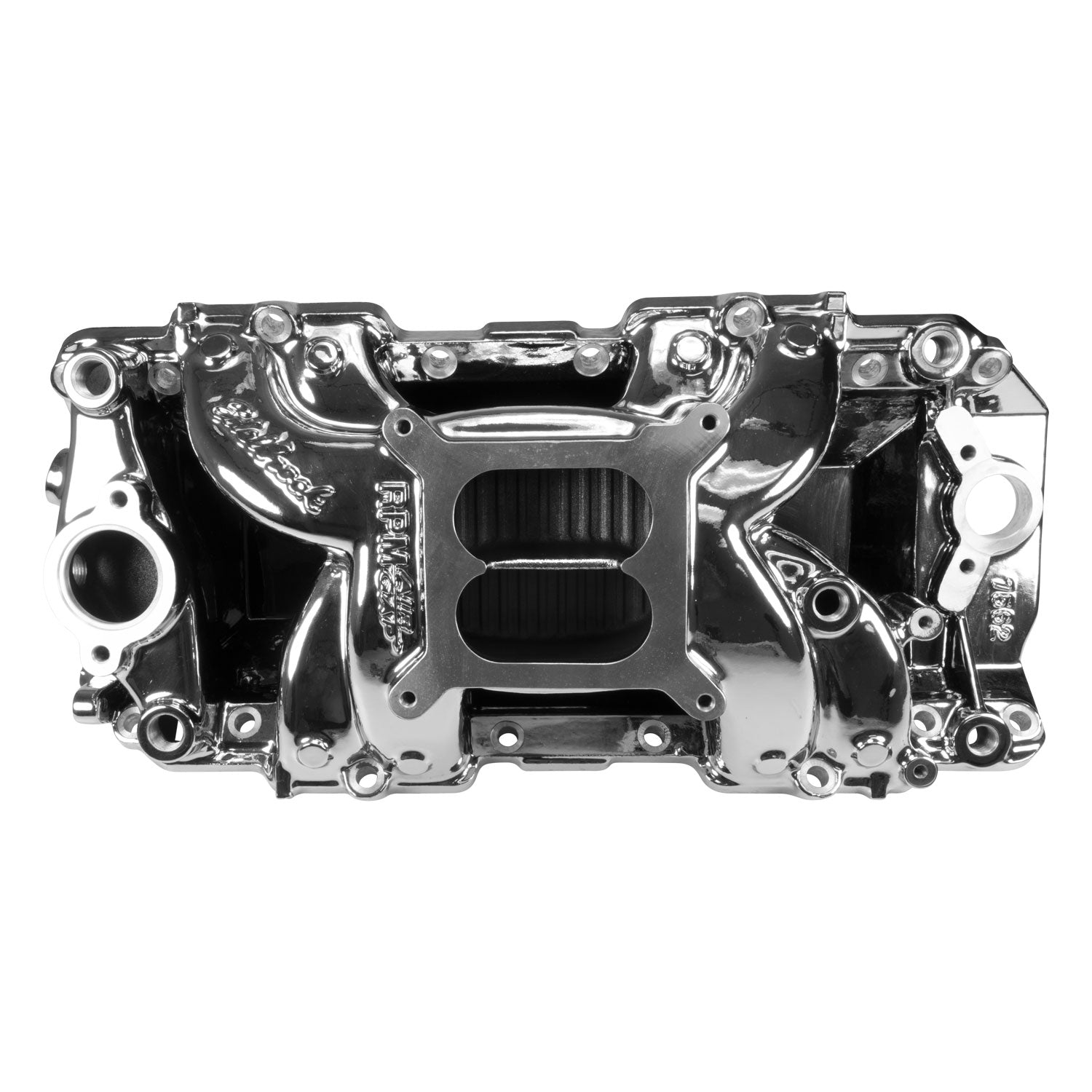 EDELBROCK RPM Air-Gap Big Block Chevy 2-R Intake Manifold, Chrome Plasma Finish