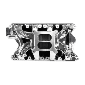 EDELBROCK RPM Air-Gap Small Block Ford 351W Intake Manifold, Chrome Plasma Finish