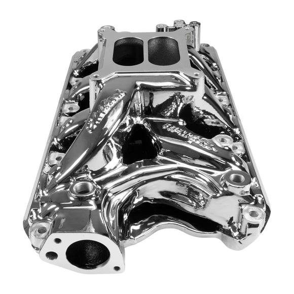 EDELBROCK RPM Air-Gap Small Block Ford 351W Intake Manifold, Chrome Plasma Finish