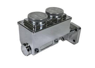 Baer ReMaster Baer Brakes Remaster Master Cylinder: A small, compact, 1-piece body machined out of 6061 T6 billet aluminum, 15/16 in. Bore, Left Side Ports, Polished, with a early Mopar 4-bolt mounting flange.