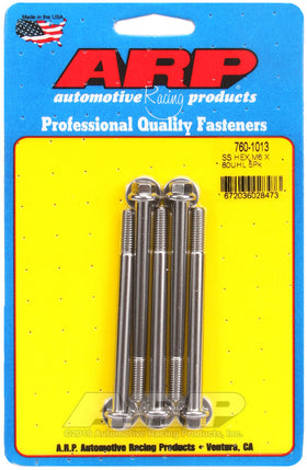 M6 X 1.00 X 80 SS HEX 5PK