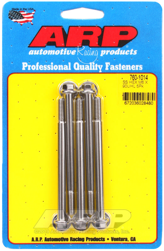 ARP M6 X 1.00 X 90 Hex SS Bolts