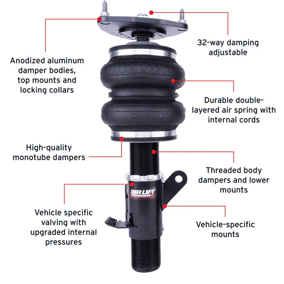 Performance Air Suspension Front Kit Subaru Brz, Scion FRS, Toyota 86 GT or GR86