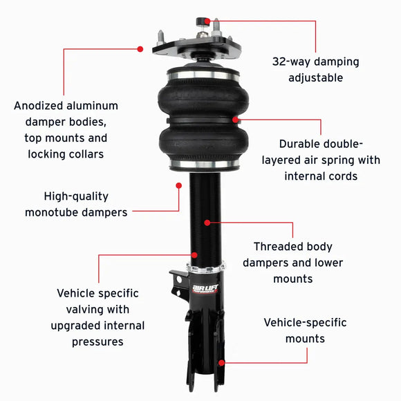Performance Air Suspension Front Kit 2015-25 Ford Mustang
