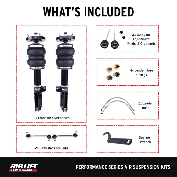 Performance Air Suspension Front Kit 05-14 Ford Mustang S197 Platform - (Base, GT, Convertible, GT500)