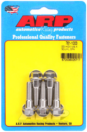 ARP M8 x 1.25 x 30 Hex SS Bolts (5/pkg)