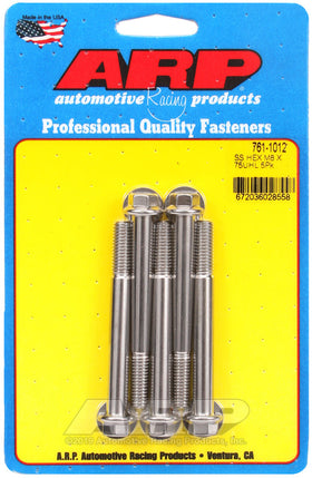 M8 X 1.25 X 75 SS HEX 5PK