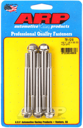 M8 X 1.25 X 85 SS HEX 5PK