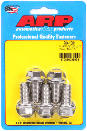 ARP M12 x 1.50 x 25 SS Hex Bolts (5/pkg)