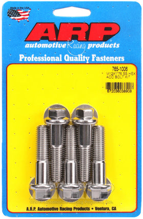 ARP M12 x 1.75 x 50 Hex Black SS Bolts (5/pkg)