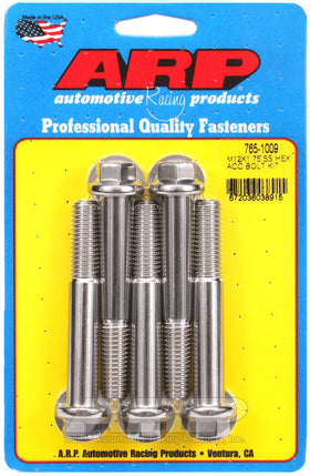 ARP M12 x 1.75 x 80mm Hex Black SS Bolts (5/pkg)