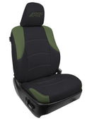 PRP 11-24 Toyota 4Runner Front Seat Covers (Pair) - Black/Olive Green-1