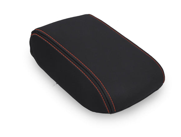PRP 2013-2017 Subaru Crosstrek Center Console Cover - Black w/ Orange Stitch