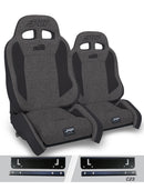 PRP 97-02 Jeep Wrangler TJ Enduro Elite Suspension Seat Crawl Edition - Gray (Pair)-1