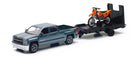 New Ray Toys Chevy Silverado Pickup with Dirt Bike/ Scale - 1:43-1