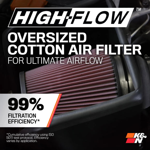 Cold Air Intake System - High-flow Air Filter, Aluminum Tube - TOYOTA TACOMA L4-2.4L TURBO