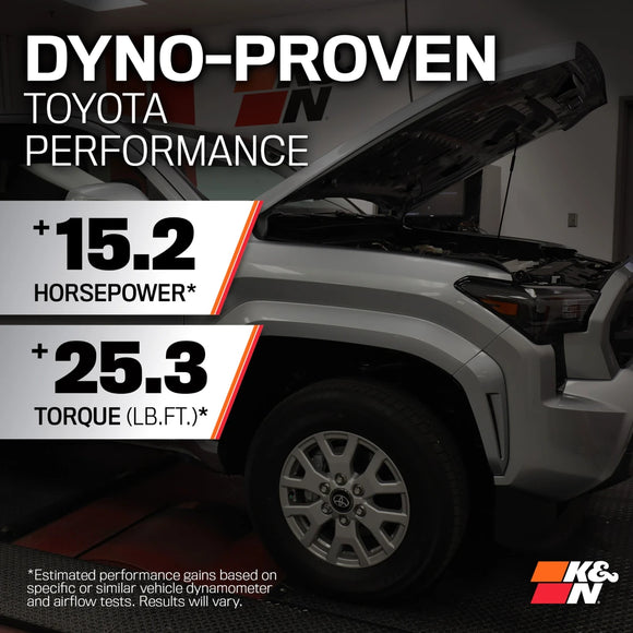Cold Air Intake System - High-flow Air Filter, Aluminum Tube - TOYOTA TACOMA L4-2.4L TURBO